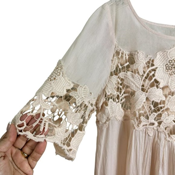 Anthrolopogie Holding Horses Magnolia Lace Ivory Dress Size 0 - Picture 7 of 15